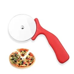 Pizza Slicer Pizzaskärkniv Tårtverktyg Pizzahjul - Röd