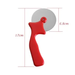 Pizza Slicer Pizzaskärkniv Tårtverktyg Pizzahjul - Röd