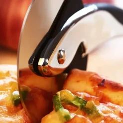 Pizza Slicer Pizzaskärkniv Tårtverktyg Pizzahjul - Svart