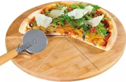 Pizzabräda + spatel + kniv BAMBUTALLRIK