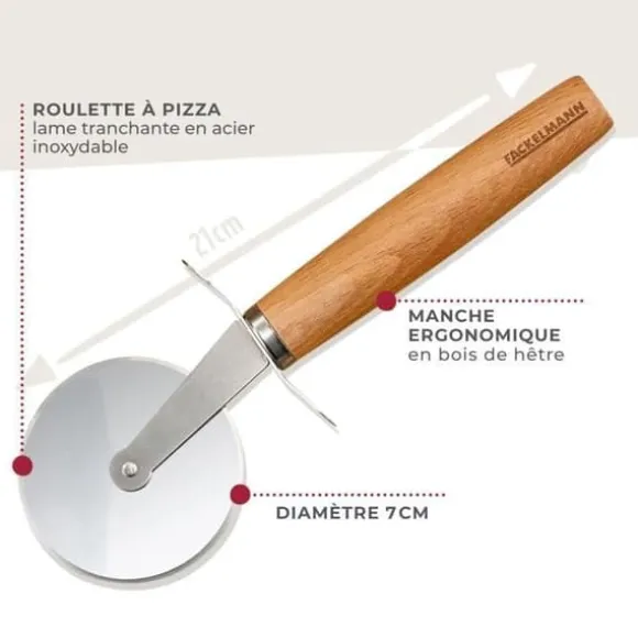 Pizzahjul trähandtag Fackelmann Pizza & Pasta 31117