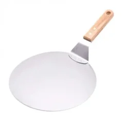 Pizzaskal i rostfritt stål med trähandtag Tårtskyffel Bakverktyg Ostpizzaskyfflar