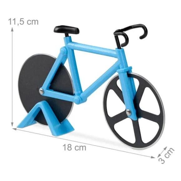 Pizzaskärare, cykelformad, 11.5x18x3 cm