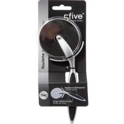 Pizzaskärare i rostfritt stål med gummihandtag