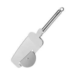 Pizzaskärare med skärskiva, kantskärständer och spatel med klämma