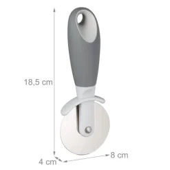 Pizzaskärare set, 18.5x8x4 cm, Silver