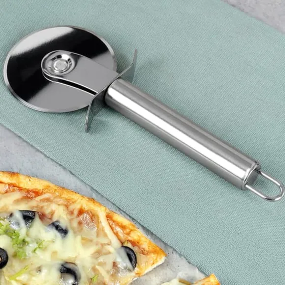 Pizzaskärare Stål Rund Roterande Knurl Slicer