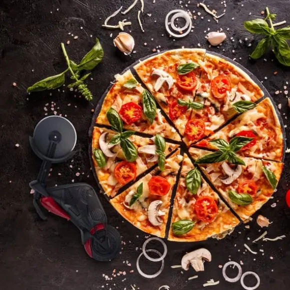 Pizzaskärare, 9x21.5x4.5 cm, Svart