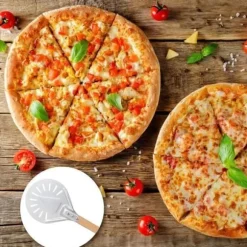 Pizzaspad med 7 tums trähandtag, aluminium pizzaspad med trähandtag 60 cm lång