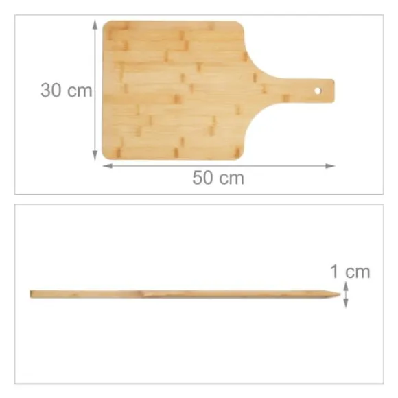 Pizzaspade, Bambu, 1x50x30 cm, Natur