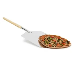 Pizzaspade, Metall, Träskaft