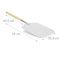 Pizzaspade, Metall, Träskaft