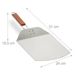 Pizzaspade, 15.5x24x51 cm, Silver