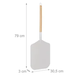 Pizzaspade, 3x30,5x79 cm, Silver