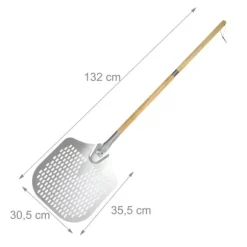 Pizzaspade, 3x132x30,5 cm, Silver, Naturlig