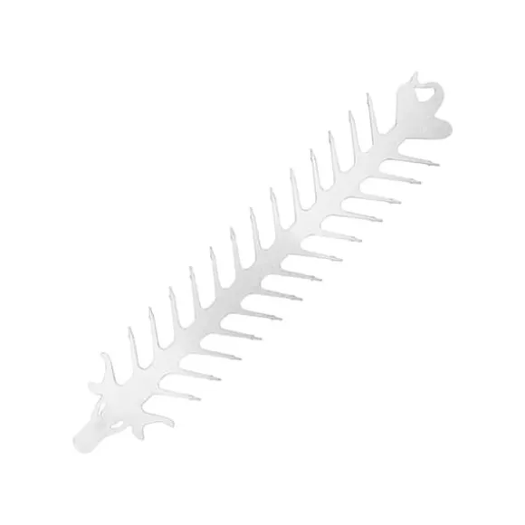 Platta dubbelspetsade spett i rostfritt stål, återanvändbara grillspett för camping i kök, drakeform