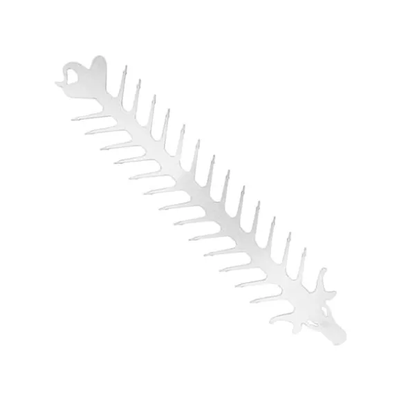 Platta dubbelspetsade spett i rostfritt stål, återanvändbara grillspett för camping i kök, drakeform