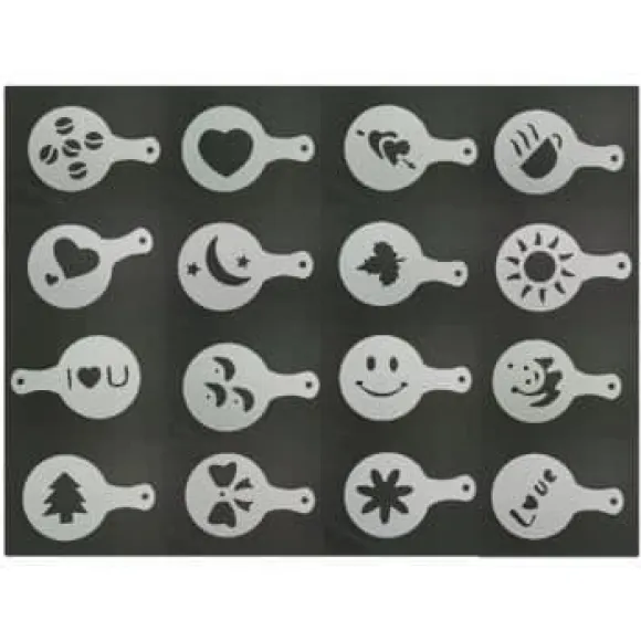 Pochoarer - Deco Hem - Paket med 16 - Plast - Nutida - Design