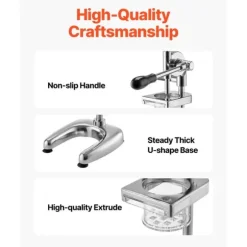 Pommes Frites-press Manuell, Lång i Rostfritt Stål, Potatismospress, Hög Kvalitet, Lätt Att Rengöra