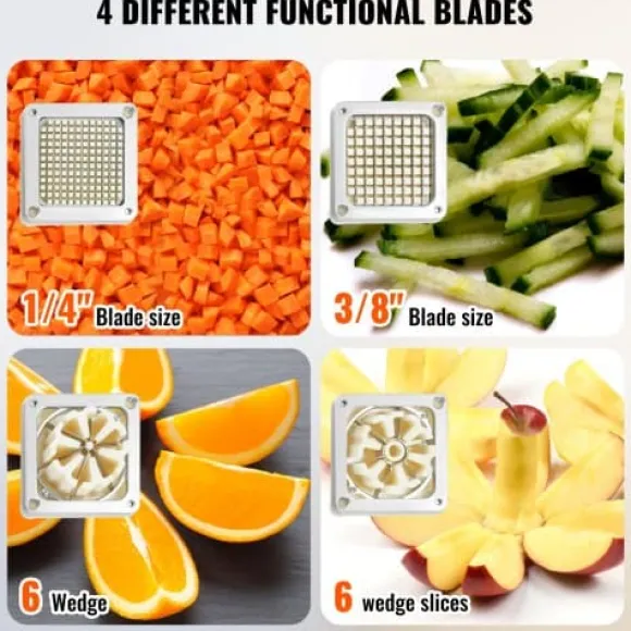 Pommesfritesskärare, 0,64x0,95 cm, Silver, Rostfritt stål