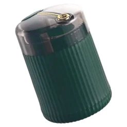 Pop Up Automatisk Tandpetare Dispenser Hållare Kompakt Stor Kapacitet Klar Fönster Tandpetare Behållare för kök Mörkgrön