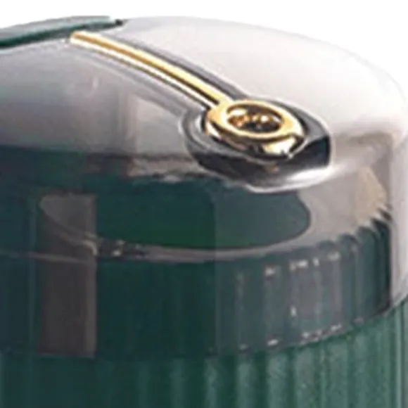 Pop Up Automatisk Tandpetare Dispenser Hållare Kompakt Stor Kapacitet Klar Fönster Tandpetare Behållare för kök Mörkgrön