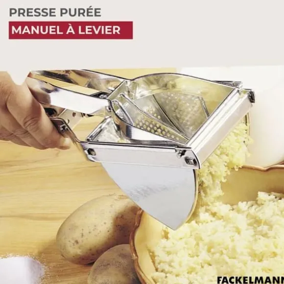 Potatispress - Fackelmann - 45450 - Rostfritt stål - Lätt att använda - 29 x 10 x 8,5 cm