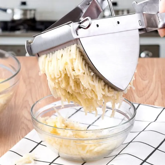 Potatispress och fruktpress i rostfritt stål