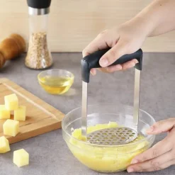 Potatispress Potatismos Rostfritt Stål Kökstillbehör Grönsakspress Kökspryl