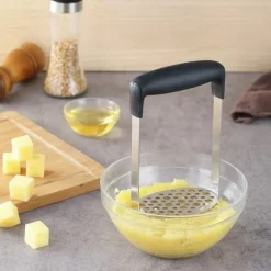 Potatispress Potatismos Rostfritt Stål Kökstillbehör Grönsakspress Kökspryl