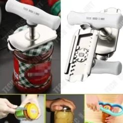 Öppna burk - TD® - Automatisk - Rostfritt stål - 7.5x4 cm - Praktisk