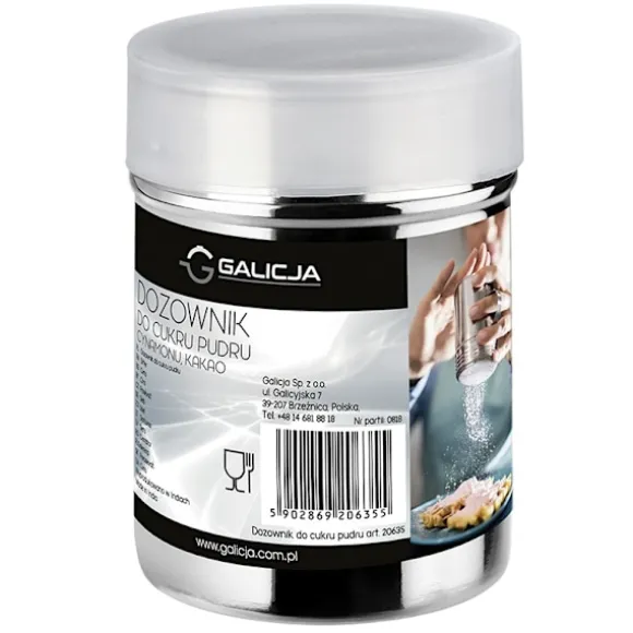 PRACTICO florsocker- och kakaobehållare, rostfritt stål, plastlock