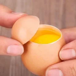 Praktisk äggskärare i rostfritt stål för kokt äggskalöppnare