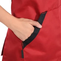 Praktiskt Damförkläde Herrklänning För Hemkök Restaurang Matlagning Kock Röd