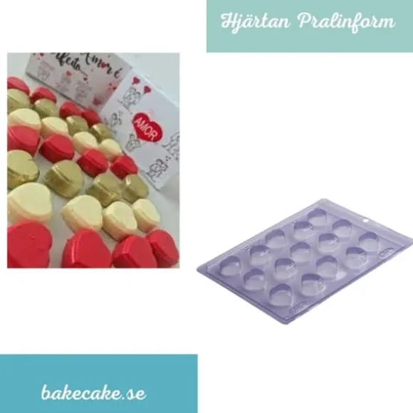 Pralinform Hjärta Chokladform - Porto Formas 104