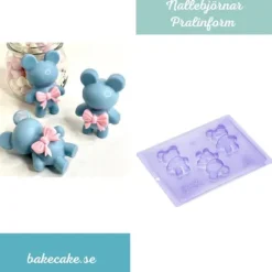 Pralinform Nallebjörn Chokladform - Porto Formas 63 - Special 3 Part Mold