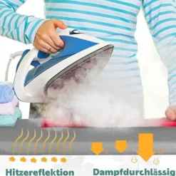 Premium strykbrädeskydd för snabb och enkel strykning, lämplig för ångstrykjärn, 41 cm x 120 cm