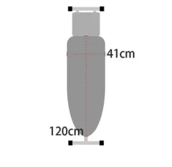 Premium strykbrädeskydd för snabb och enkel strykning, lämplig för ångstrykjärn, 41 cm x 120 cm