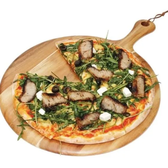 Presentationstavla - Olympia - Acacia - 330 mm - Rund - Brun