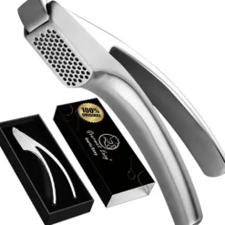 Pressaigl - GOURMET EASY - Rostfritt Stål - Krossa Vitlök Utan Att Skala - Avtagbar - 5 års garanti