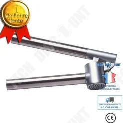 Presse-ail handhållet i rostfritt stål 304 multifunktionell vitlökshackare i mini för hemmabruk, klippare i rostfritt stål.