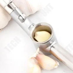 Presse-ail handhållet i rostfritt stål 304 multifunktionell vitlökshackare i mini för hemmabruk, klippare i rostfritt stål.