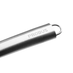 Probus - Ergonomisk raclette för bakning i rostfritt stål och silikon, rund handtag, diskmaskinsvänlig, 30 cm, Svart