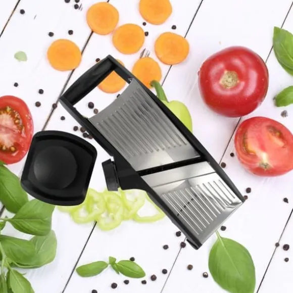 Professionell mandolin med handskydd i rostfritt stål Fackelmann Handmade Tradition