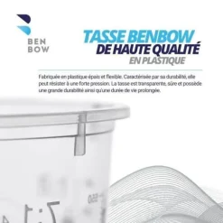 Professionella mätglas BenBow 100x 680ml med 12x lock