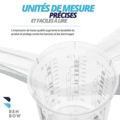 Professionella mätglas BenBow 100x 680ml med 12x lock