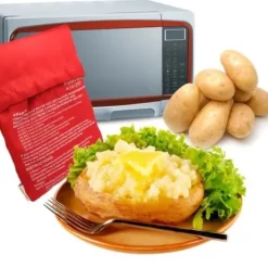 Påse för att koka röd potatis på 4 minuter i mikron