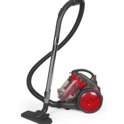 Påslös multicyklondammsugare - LIVOO - DOH136R - 700 W - 16 kPa - 78 dB - 3 L - Tvättbart filter - Röd / Grå