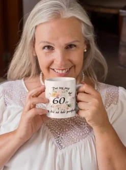 60år födelsedag Mugg + Underlägg paket