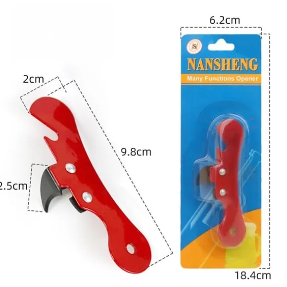 Röd Papegoja Konservöppnare - Mångsidigt Köksredskap med Bekvämt Grepp